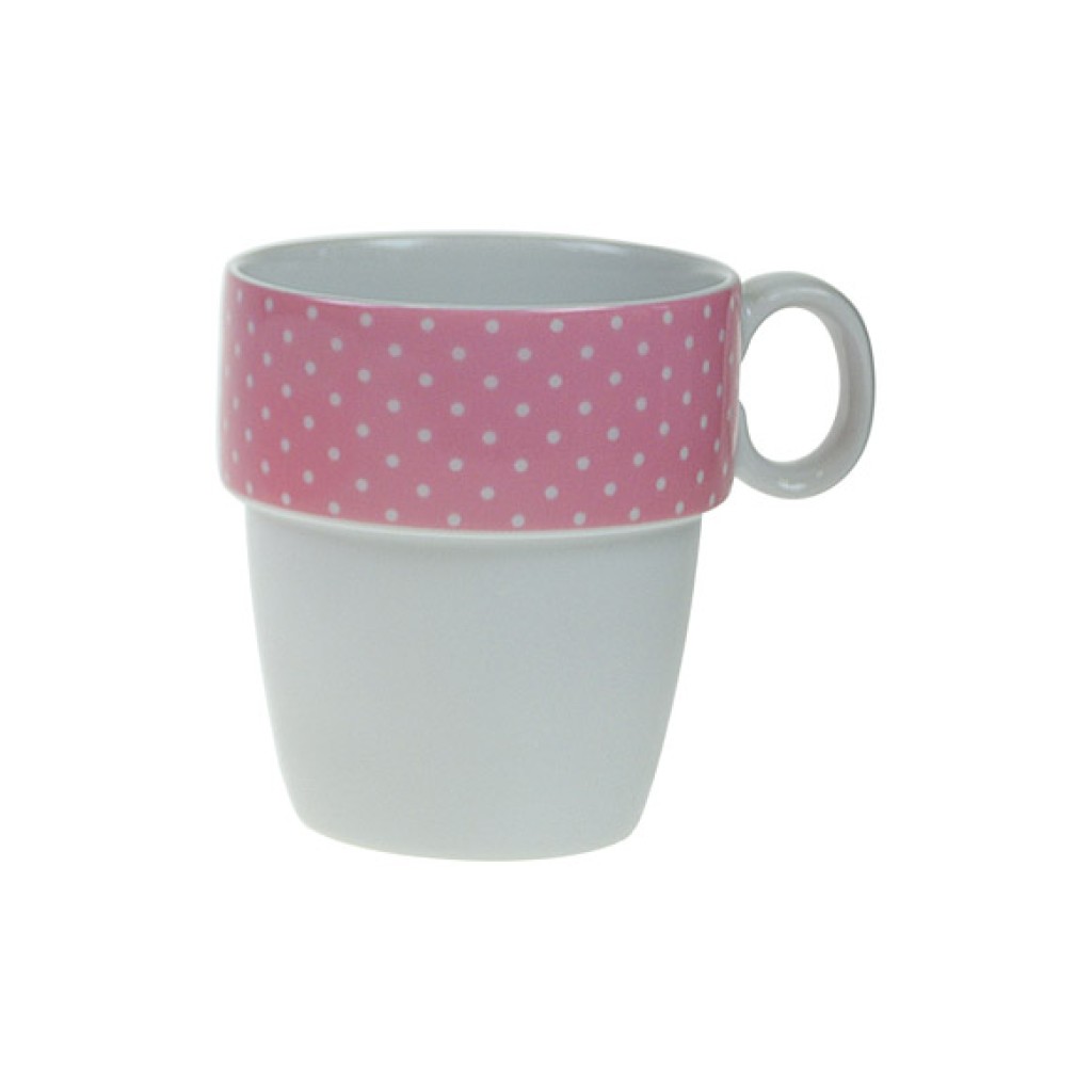 MUG APILABLE PORCELANA AMBMINI TOPOS ROS